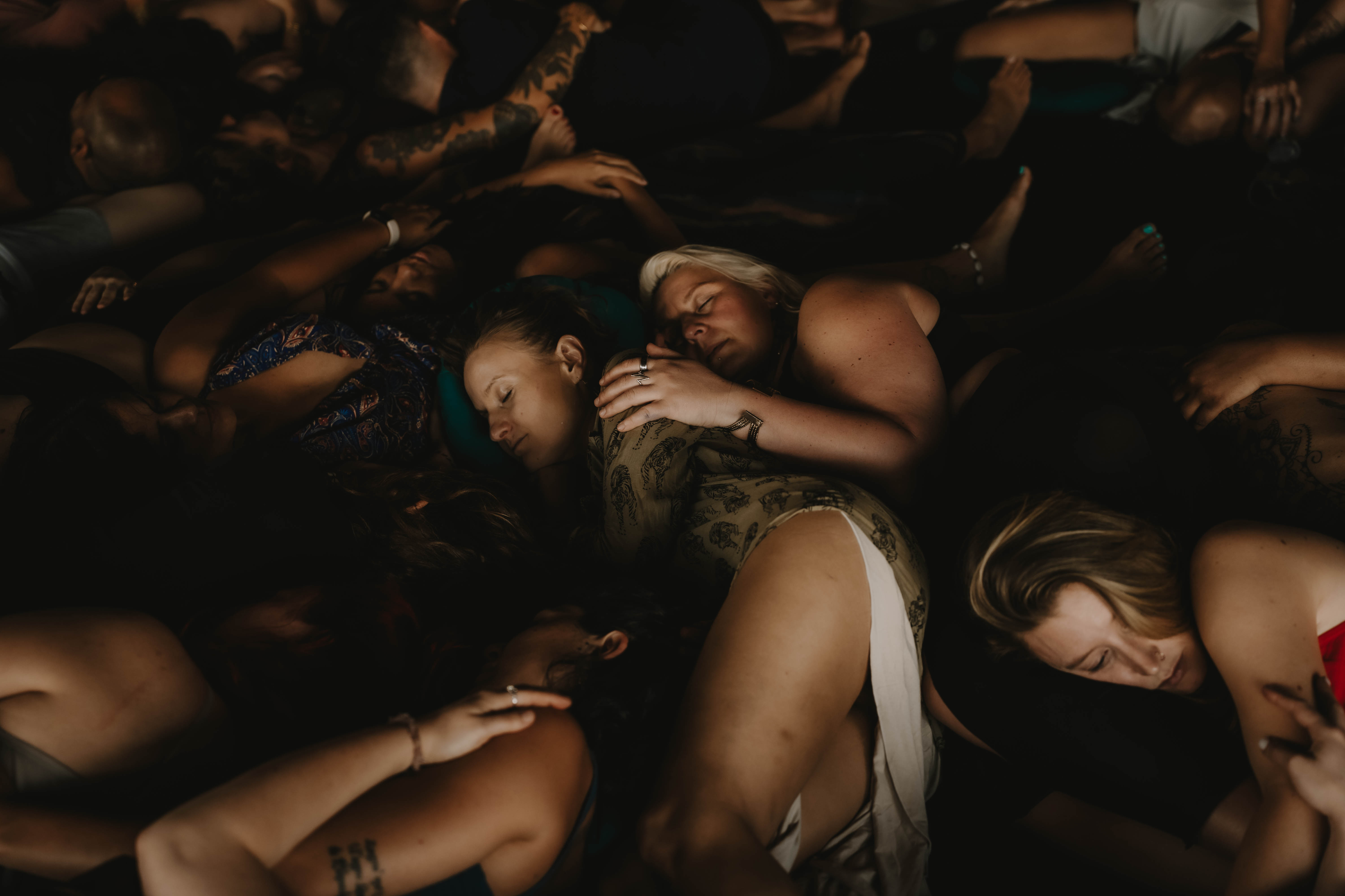 Women held together in embodiment retreat